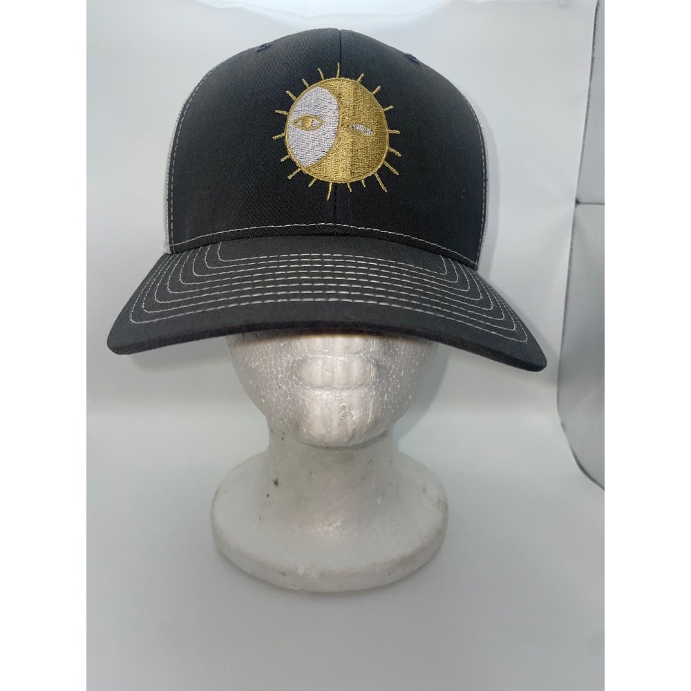 Richardson 112 Style Trucker Hat Sun Moon Embroidered Adjustable Baseball Cap